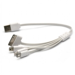 Кабель PowerPlant универсальный USB 2.0 AM - Mini, Micro, Lightning, I-Pod, 0.3м